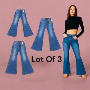 Lee Vintage Modern High Rise Flare Jeans 28x33 NWT Stretch Denim. LOT OF 3